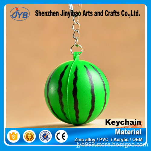custom hot sale cheap gift cute anti stress fruit keychain